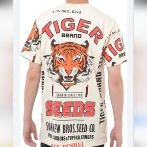 Tiger Brand Graphic Tee - Cream and Red